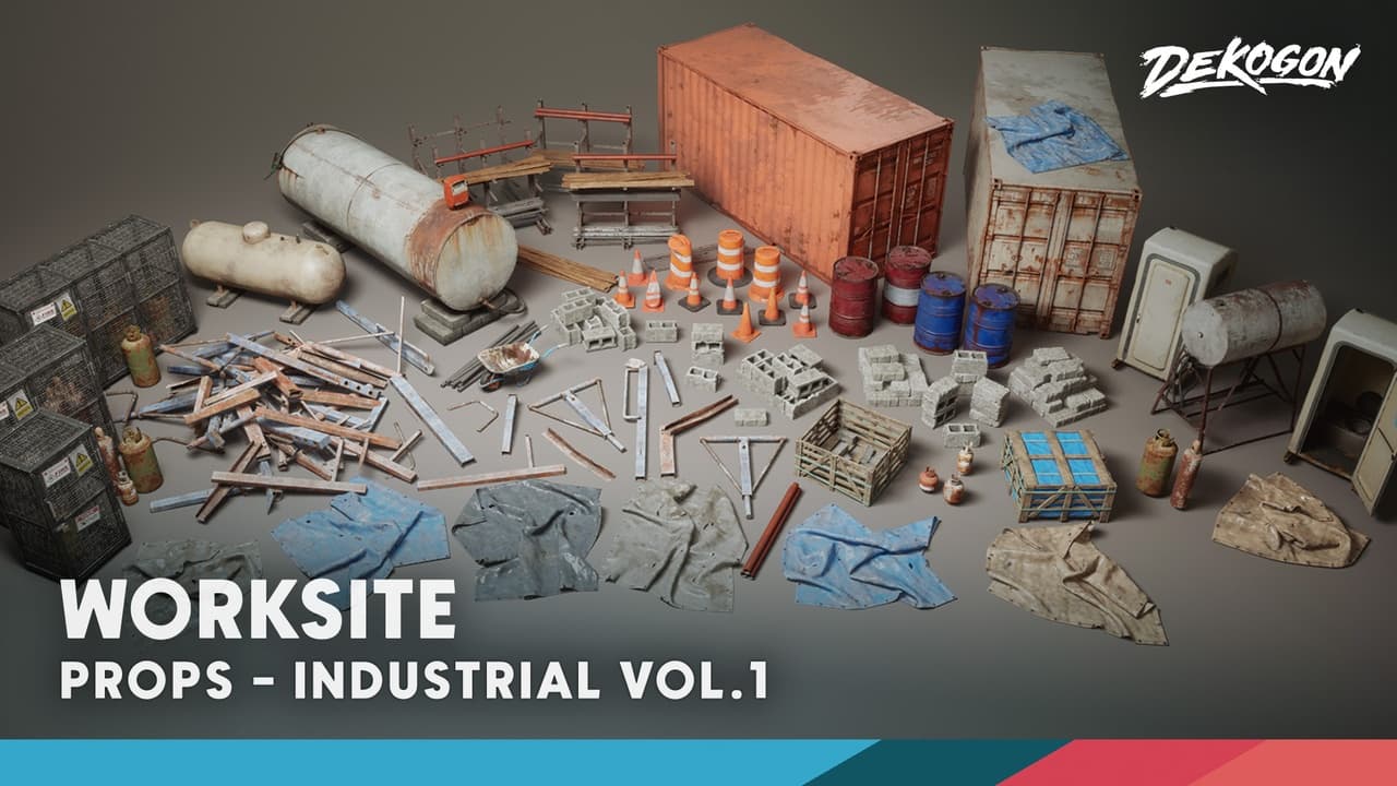 工业 第1卷 – 施工现场（Nanite与低多边形） – Industrial VOL.1 – Worksite (Nanite and Low Poly)