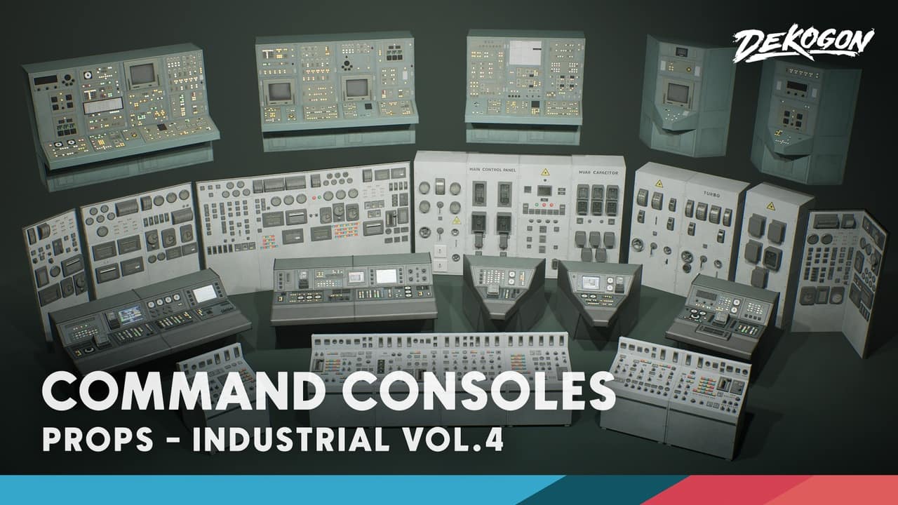 工业 第4卷 – 控制台（Nanite与低多边形） – Industrial VOL.4 – Control Consoles (Nanite and Low Poly)