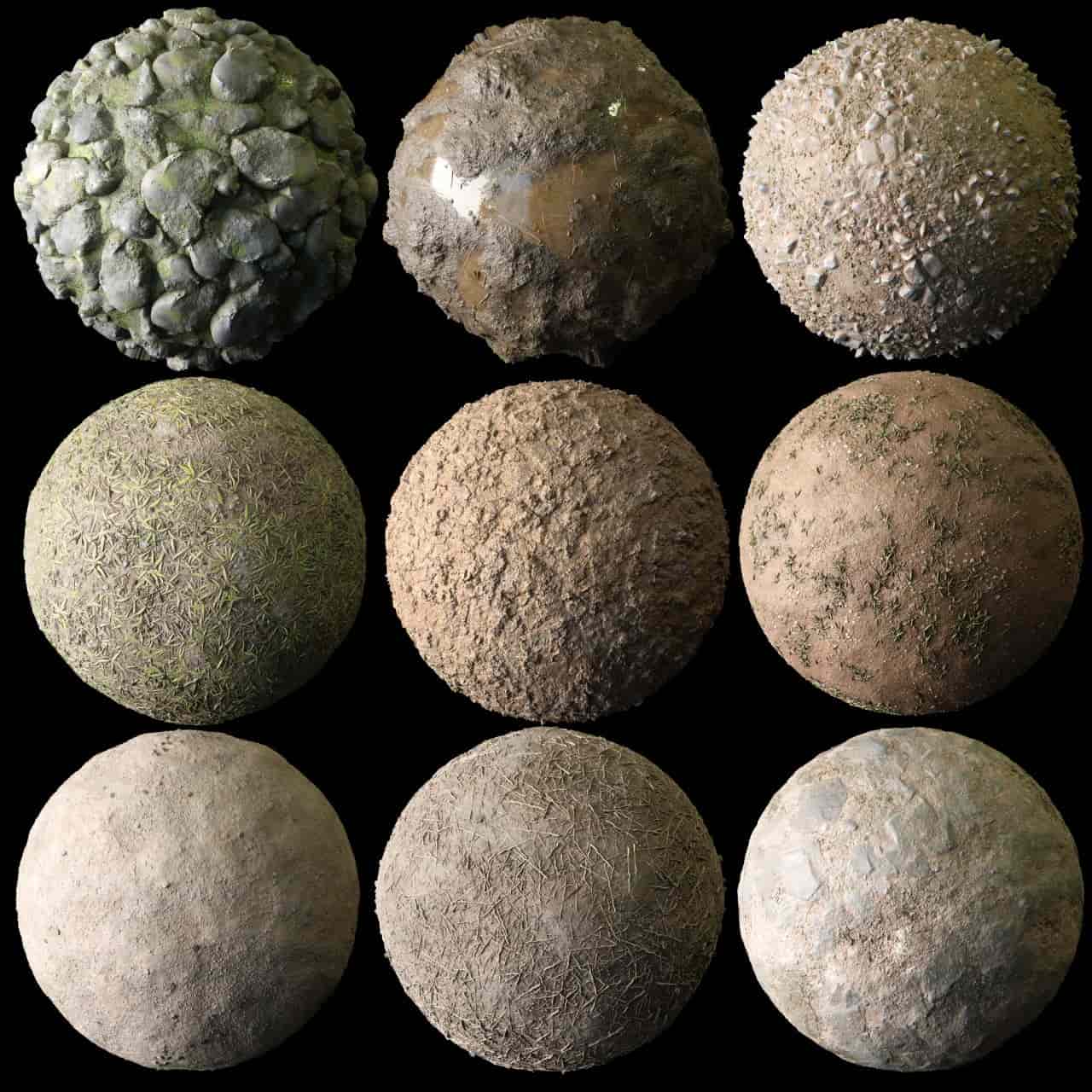 泥土与地面材质 01 – Materials Dirt Ground 01