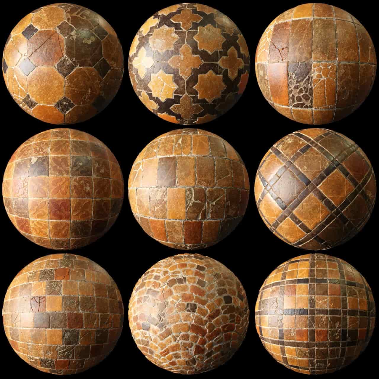 中世纪瓷砖材质 01 – Materials Medieval Tiles 01