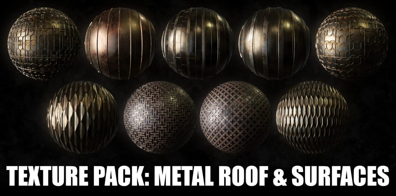 金属屋顶与表面材质 – Materials Metal Roof & Surfaces