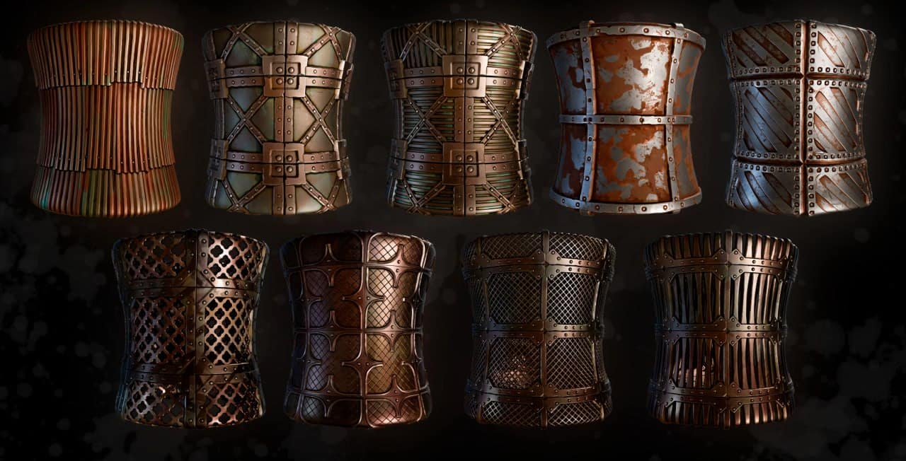 风格化金属面板材质 – Materials Stylized Metal Panels
