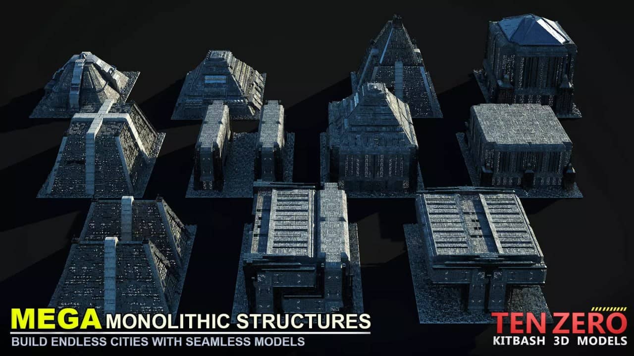 巨型单体结构科幻套件拼装 – MEGA MONOLITHIC STRUCTURES SCI-FI KITBASH