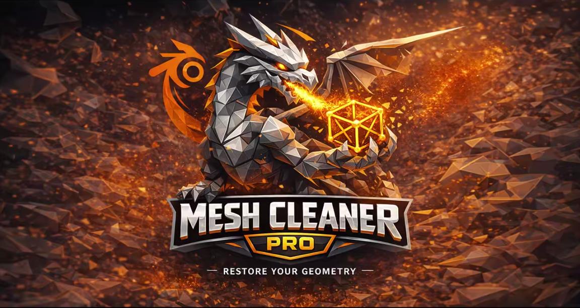 blender模型清理修复插件 – Mesh Cleaner Pro v0.1.3
