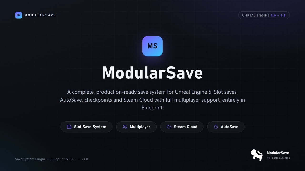 模块化存档 – 云存档与多人存档工具 – Modular Save – Cloud & Multiplayer Save Tool