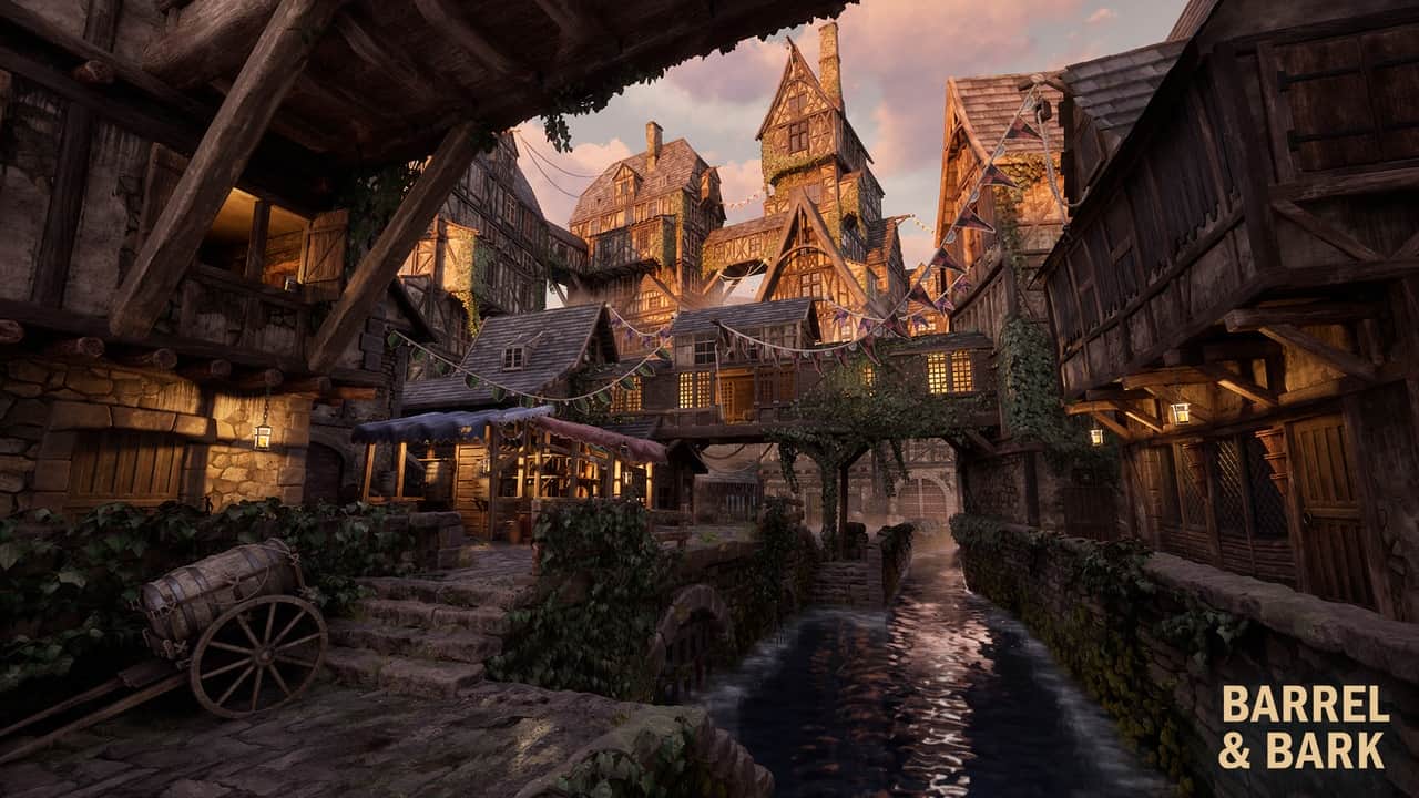 中世纪运河村庄环境 – Medieval Canal Village Environment
