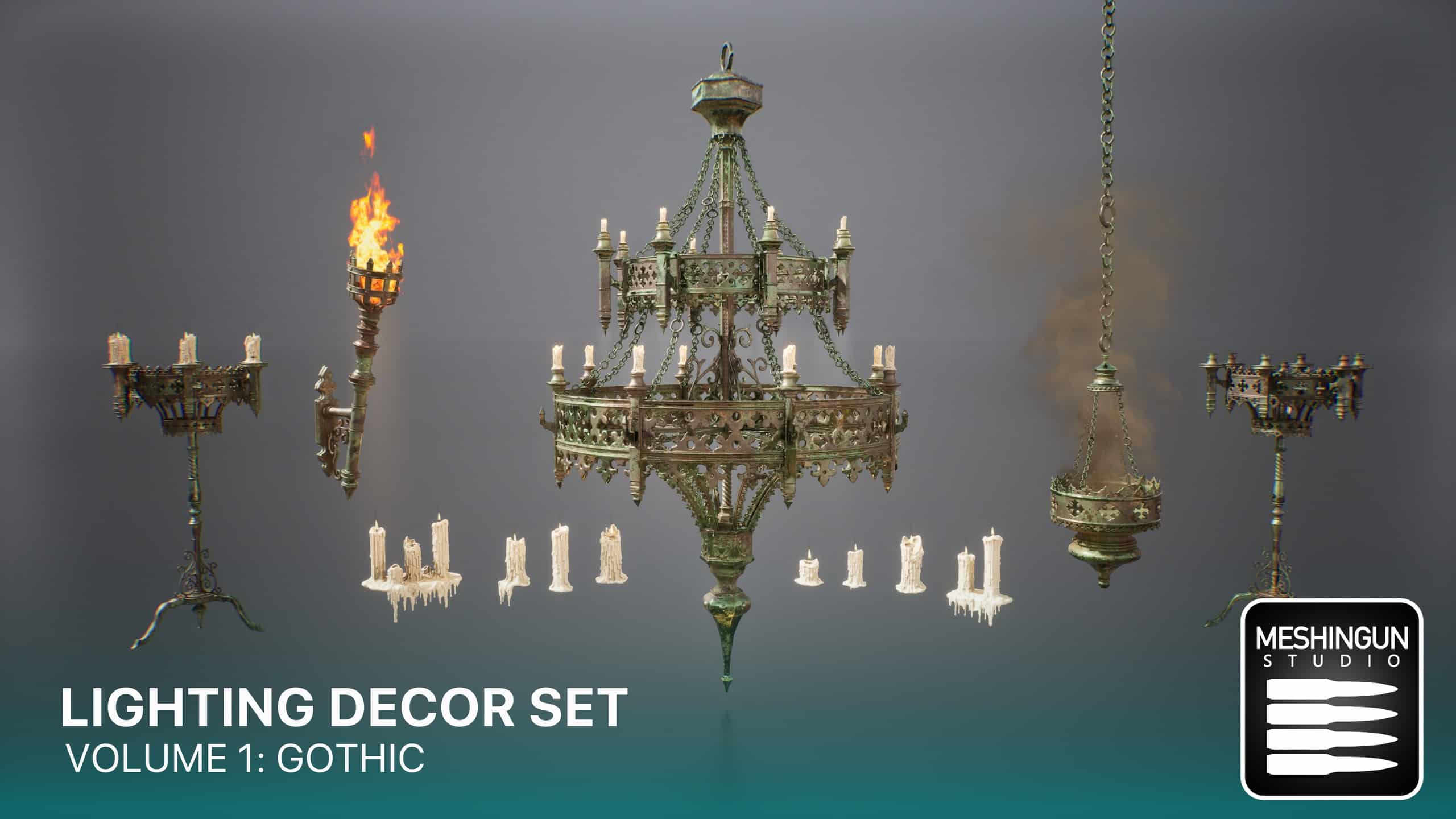 照明装饰套装 – V.01：哥特风 – Lighting Decor Set – V.01: Gothic