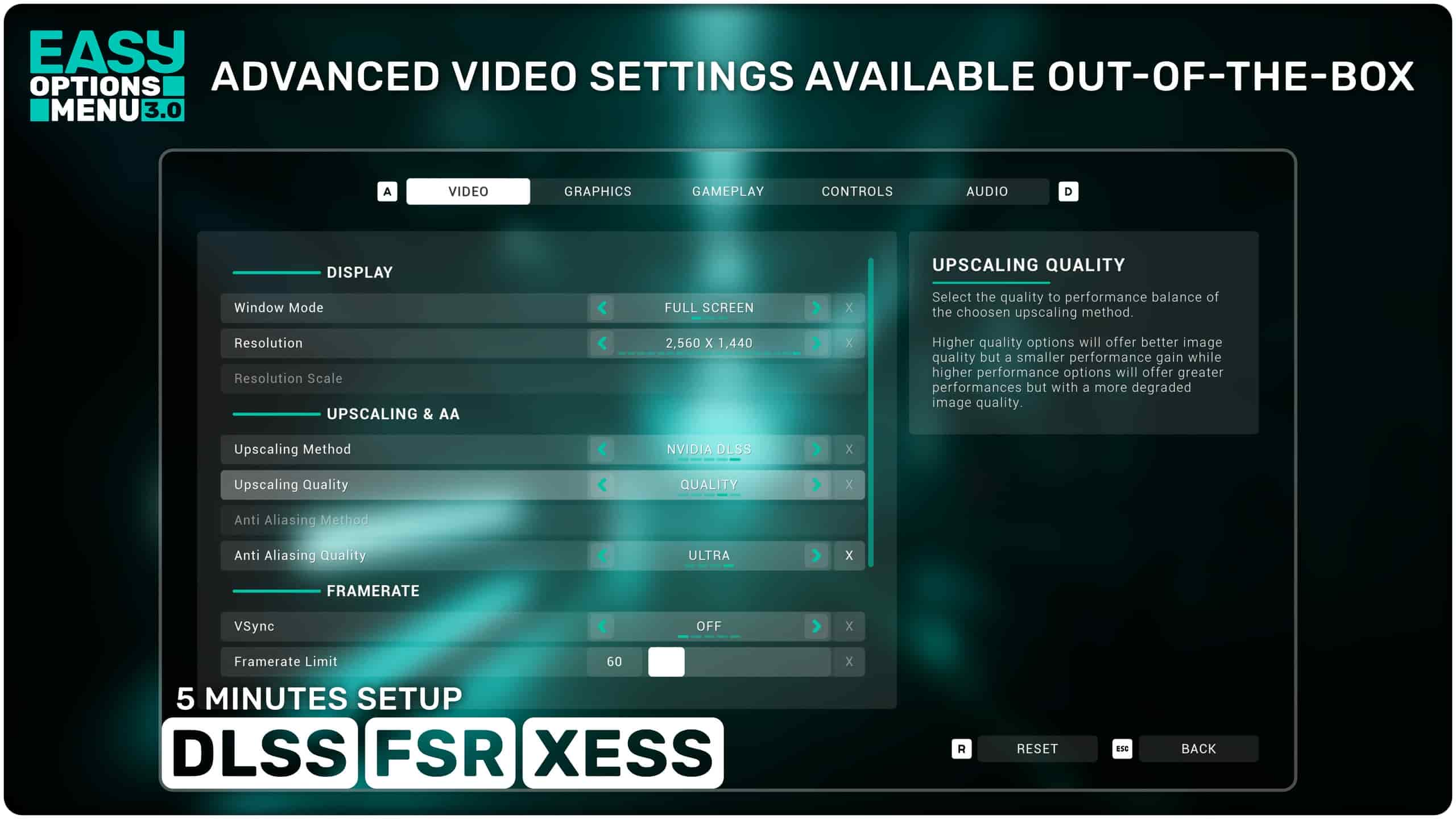 简易选项菜单 – Easy Options Menu